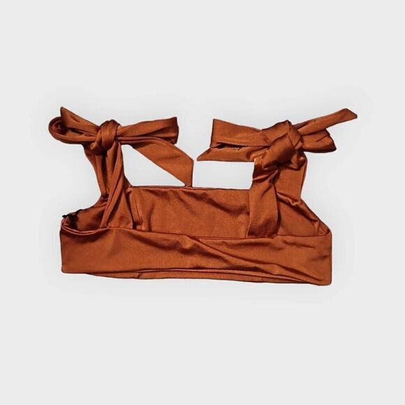 Revolve Joues de Sable Swim Dominique Bikini Top Brown Sugar Small - Picture 2 of 6